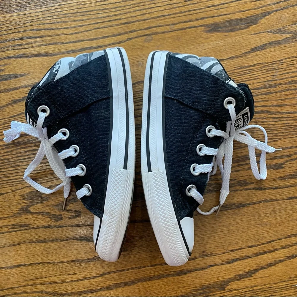 Converse Chuck Taylor All Star High Top Sneakers Black Gray Camo